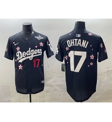 Men Los Angeles Dodgers 17 Shohei Ohtani Black 2025 World Series Patch Tokyo Series Limited Stitched Baseball Jersey Men Los Angeles Dodgers 17 Shohei Ohtani Black 2025 World Series Patch Tokyo Series Limited Stitched Baseball Jersey
