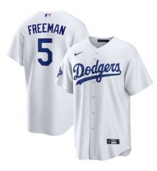 Men Los Angeles Dodgers 5 Freddie Freeman White 2025 World Series Champions Patch Cool Base Stitched Baseball Jersey Men Los Angeles Dodgers 5 Freddie Freeman White 2025 World Series Champions Patch Cool Base Stitched Baseball Jersey