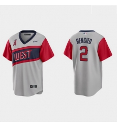 Men Los Angeles Angels 2 Luis Rengifo Men Nike Gray 2021 Little League Classic Game MLB Jersey