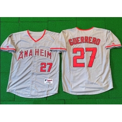 Men Los Angeles Angels  27 Vladimir Guerrero Grey Stitched Baseball Jersey