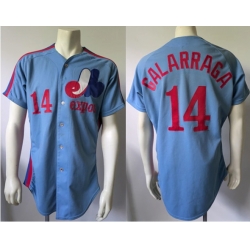 Men Montreal Expos Andres Galarraga #14 Baby Blue Stitched MLB jersey