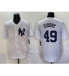 Men New York Yankees 49 Ron Guidry White Cool Base Stitched Baseball Jersey Men New York Yankees 49 Ron Guidry White Cool Base Stitched Baseball Jersey
