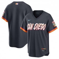 Men San Diego Padres Blank Obsidian 2026 City Connect Stadium Stitched Baseball Jersey