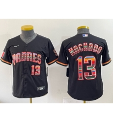 Youth San Diego Padres 13 Manny Machado Black Mexico Cool Base Stitched Baseball Jersey Youth San Diego Padres 13 Manny Machado Black Mexico Cool Base Stitched Baseball Jersey