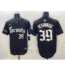 Men Toronto Blue Jays 39 Trey Yesavage Black Gothic North Edition Limited Stitched Baseball Jersey Men Toronto Blue Jays 39 Trey Yesavage Black Gothic North Edition Limited Stitched Baseball Jersey
