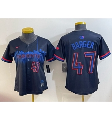 Youth Toronto Blue Jays 47 Addison Barger Navy 2024 City Connect Limited Stitched Baseball Jersey