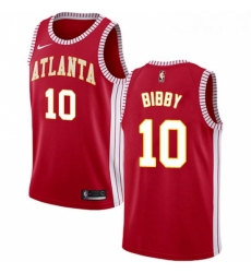 Youth Nike Atlanta Hawks 10 Mike Bibby Swingman Red NBA Jersey Statement Edition