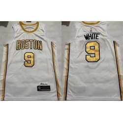 Men Boston Celtics 9 Derrick White White 2025 26 City Edition Stitched Basketball Jersey