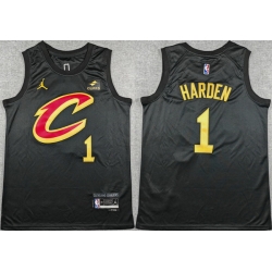 Men Cleveland Cavaliers  1 James Harden Black 2026 Statement Edition Stitched Jersey