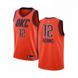 Womens Nike Oklahoma City Thunder 12 Steven Adams Orange Swingman Jersey Earned Edition