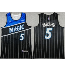 Men Orlando Magic 5 Paolo Banchero Black 2025 Statement Edition Stitched Basketball Jersey Men Orlando Magic 5 Paolo Banchero Black 2025 Statement Edition Stitched Basketball Jersey