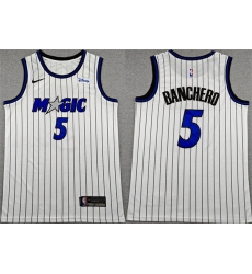 Men Orlando Magic 5 Paolo Banchero White 2025 Association Edition Stitched Basketball Jersey Men Orlando Magic 5 Paolo Banchero White 2025 Association Edition Stitched Basketball Jersey