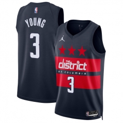 Men Washington Wizards  33 Kyle Kuzma Navy 2024 25 Statement Edition Stitched Basketball Jersey
