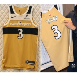 Men Washington Wizards Trae Young #3 Gold Edition Jersey