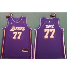 Men Los Angeles Lakers 77 Luka Doncic Purple 2025 Statement Edition Stitched Basketball Jersey Men Los Angeles Lakers 77 Luka Doncic Purple 2025 Statement Edition Stitched Basketball Jersey