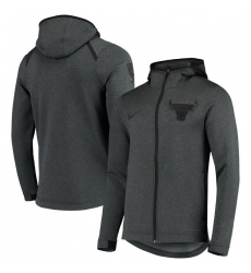Men Chicago Bulls Nike Showtime Tonal Therma Flex Performance Full Zip Hoodie Black