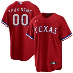 Men Women Youth Toddler TEXAS RANGERS Custom Stitched Jersey Red