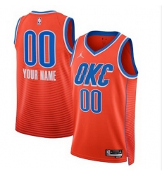 Men Women Youth Toddler OKLAHOMA CITY THUNDER Custom Nike NBA Stitched Jersey Orange