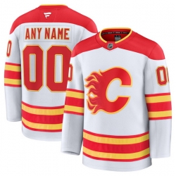 Men Women Youth Calgary Flames Fanatics White Away Premium Custom Jersey