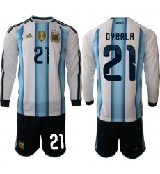 Argentina 2026 FIFA World Cup Soccer Jersey White LONG #21 DYBALA