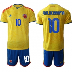 Colombia 2026 FIFA World Cup Soccer Jersey Yellow #10 VALDERRAMA