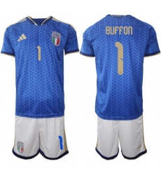 Italy Home Blue Soccer Jersey 0003
