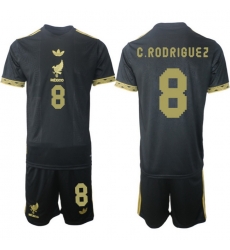 Men Mexico 2025 Soccer Jerseys BlackGold #8 C.RODRIGUEZ