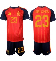 Spain 2026 FIFA World Cup Soccer Jersey Red #23 UNAI SIMON Spain 2026 FIFA World Cup Soccer Jersey Red #23 UNAI SIMON