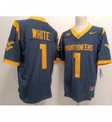 West Virginia Mountaineers #1 Customized Navy Jersey