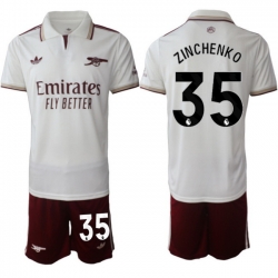 Men Arsenal 2026 Soccer Jerseys White #35 ZINCHENKO