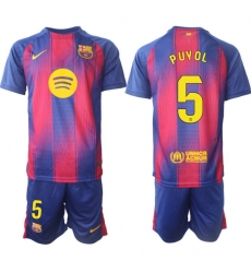 Men FC Barcelona 2026 Soccer Jerseys PinkBlue #5 PUYOL Men FC Barcelona 2026 Soccer Jerseys PinkBlue #5 PUYOL