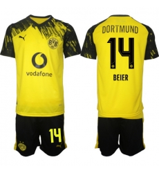 Men Borussia Dortmund 2026 Soccer Jerseys Yellow #14 BEIER Men Borussia Dortmund 2026 Soccer Jerseys Yellow #14 BEIER