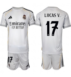 Men Real Madrid 2026 Soccer Jerseys White #17 LUCAS V. (2)