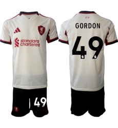 Men Liverpool 2026 Soccer Jerseys Beige #49 GORDON Men Liverpool 2026 Soccer Jerseys Beige #49 GORDON