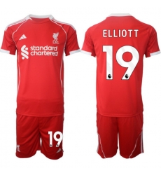 Men Liverpool 2026 Soccer Jerseys Red #19 ELLIOTT Men Liverpool 2026 Soccer Jerseys Red #19 ELLIOTT