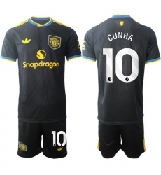 Men Manchester United 2026 Soccer Jerseys Black #10 CUNHA Men Manchester United 2026 Soccer Jerseys Black #10 CUNHA