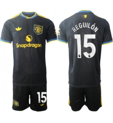 Men Manchester United 2026 Soccer Jerseys Black #15 REGUILON Men Manchester United 2026 Soccer Jerseys Black #15 REGUILON
