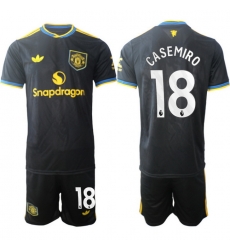 Men Manchester United 2026 Soccer Jerseys Black #18 CASEMIRO Men Manchester United 2026 Soccer Jerseys Black #18 CASEMIRO