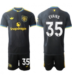 Men Manchester United 2026 Soccer Jerseys Black #35 EVANS Men Manchester United 2026 Soccer Jerseys Black #35 EVANS