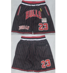 Men Chicago Bulls 23 Michael Jordan Black Shorts Men Chicago Bulls 23 Michael Jordan Black Shorts