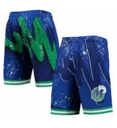 Men Dallas Mavericks  Blue Green NBA Shorts