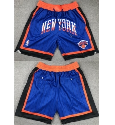 Men New York Knicks Royal City Edition Shorts Men New York Knicks Royal City Edition Shorts