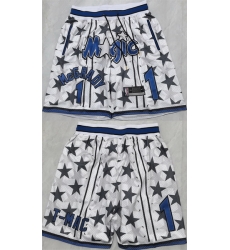 Men Orlando Magic 1 Penny Hardaway White 2025 Shorts 