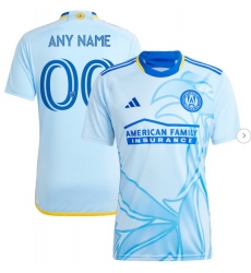 Men's Atlanta United FC adidas Light Blue 2024 The Resurgens Kit Replica Custom Jersey Men's Atlanta United FC adidas Light Blue 2024 The Resurgens Kit Replica Custom Jersey