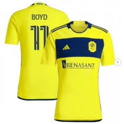Mens Nashville SC Tyler Boyd adidas Yellow 2024 The 615 Kit Replica Player Jersey