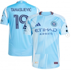 Men's New York City FC Strahinja Tanasijevic adidas Light Blue 2025 The Excelsior Kit Authentic Player Jersey