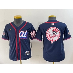 Youth American League New York Yankees Team Big Logo Navy 2025 All Star Edition Limited Stitched Baseball Jersey