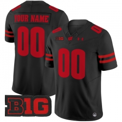 Men Women Youth Wisconsin Badgers 2024 Vapor Limited Custom Jersey All Stitched Black 003