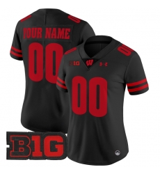 Men Women Youth Wisconsin Badgers 2024 Vapor Limited Custom Jersey All Stitched Black 008
