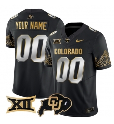 Men Women Youth Colorado Buffaloes Big 12 XII Patch Gold Vapor Limited Custom Jersey All stitched Black Limited